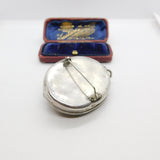 Victorian Large Sterling Silver Indian Locket or Pendant Antique c1880