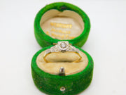 Victorian 18ct Yellow Gold & 0.1ct Diamond Solitaire Ring Antique c1890