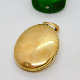 Large Victorian Gold Plated Paste Set Shooting Star Locket Pendant Antique c1880