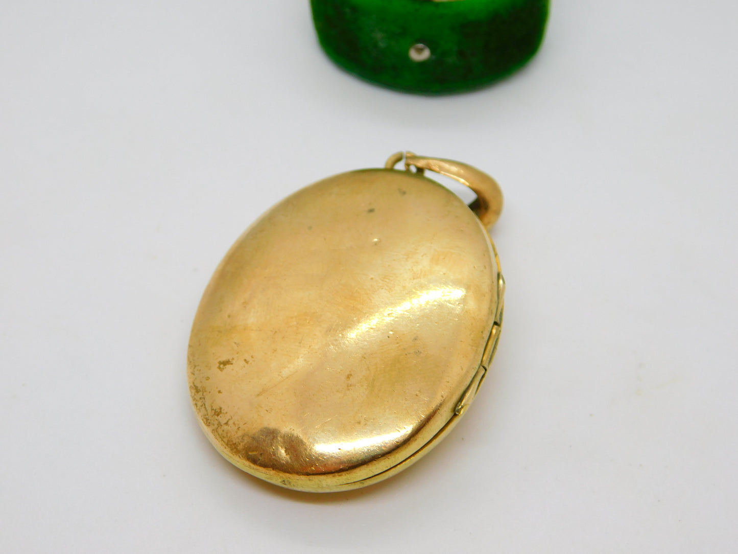 Large Victorian Gold Plated Paste Set Shooting Star Locket Pendant Antique c1880