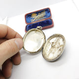 Victorian Large Sterling Silver Indian Locket or Pendant Antique c1880