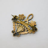 18th Century Iberian 9ct Gold & Silver Old-Cut Diamond Floral Brooch Antique c1780