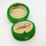Victorian 18ct Yellow Gold & 0.1ct Diamond Solitaire Ring Antique c1890