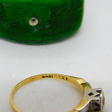 Victorian 18ct Yellow Gold & 0.1ct Diamond Solitaire Ring Antique c1890