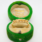 9ct Yellow Gold Knotted Rope Form Band Ring Vintage 1986 London