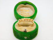 9ct Yellow Gold Knotted Rope Form Band Ring Vintage 1986 London