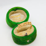 9ct Yellow Gold Knotted Rope Form Band Ring Vintage 1986 London