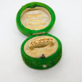9ct Yellow Gold Knotted Rope Form Band Ring Vintage 1986 London