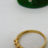 9ct Yellow Gold Knotted Rope Form Band Ring Vintage 1986 London