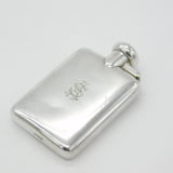Sterling Silver Monogram Spirit Hip Flask 1921 Birmingham Antique