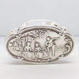 Victorian Sterling Silver Regency Pattern Snuff Box Antique 1899 Birmingham