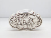 Victorian Sterling Silver Regency Pattern Snuff Box Antique 1899 Birmingham