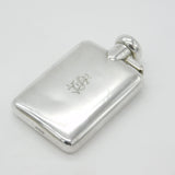 Sterling Silver Monogram Spirit Hip Flask 1921 Birmingham Antique