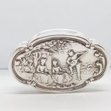 Victorian Sterling Silver Regency Pattern Snuff Box Antique 1899 Birmingham