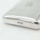 Sterling Silver Monogram Spirit Hip Flask 1921 Birmingham Antique