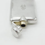 Sterling Silver Monogram Spirit Hip Flask 1921 Birmingham Antique