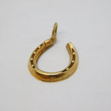 9ct Yellow Gold Lucky Horseshoe Charm Pendant Vintage 1975 London
