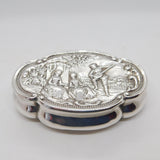 Victorian Sterling Silver Regency Pattern Snuff Box Antique 1899 Birmingham