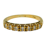 18ct Yellow Gold Seven-Stone Diamond Half Eternity Ring Vintage c1970 London