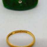 22ct Yellow Gold Wedding Band Ring Vintage 1951 Birmingham 'Lucky Star'