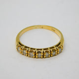 18ct Yellow Gold Seven-Stone Diamond Half Eternity Ring Vintage c1970 London