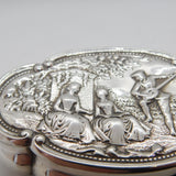 Victorian Sterling Silver Regency Pattern Snuff Box Antique 1899 Birmingham