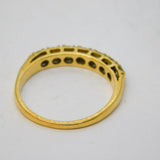 18ct Yellow Gold Seven-Stone Diamond Half Eternity Ring Vintage c1970 London