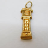 9ct Yellow Gold Grandfather Clock Charm Pendant Vintage 1972 Birmingham