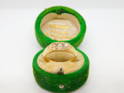 18ct Yellow Gold & 0.35ct Three-Stone Diamond Ring Vintage c1970