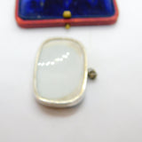 Sterling Silver Mounted Chinese Qing Dynasty Ceramic Pendant Antique