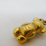 9ct Yellow Gold Teddy Bear Charm Pendant Vintage 1973 London