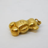9ct Yellow Gold Teddy Bear Charm Pendant Vintage 1973 London