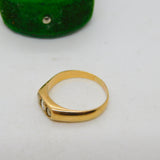 18ct Yellow Gold & 0.35ct Three-Stone Diamond Ring Vintage c1970