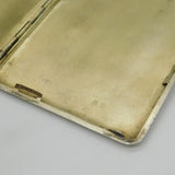 WWII Sterling Silver Engine Turned Enamel RAF Cigarette Case 1940 Birmingham