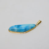 14ct Yellow Gold Mounted Larimer Specimen Pendant Vintage c1970