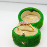 Victorian 18ct Gold & Five-Stone Diamond Band Ring Antique c1890