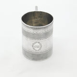 Georgian Sterling Silver Line Pattern Christening Mug Tankard 1799 London