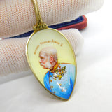 Austrian Sterling Silver Enamel Kaiser Franz Josef I Commemorative Spoon c1900