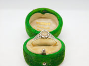 Victorian 9ct Gold, Palladium Set Spinel Solitaire Dress Ring Antique c1900