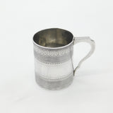 Georgian Sterling Silver Line Pattern Christening Mug Tankard 1799 London