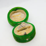 Victorian 9ct Gold, Palladium Set Spinel Solitaire Dress Ring Antique c1900