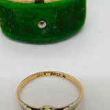 Victorian 9ct Gold, Palladium Set Spinel Solitaire Dress Ring Antique c1900