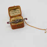 Victorian Belle Epoque 18ct Yellow Gold, Diamond & Ruby Brooch c1860 Antique