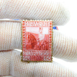 Edwardian Sterling Silver & Enamel Austrian 60 Heller Stamp Antique c1908