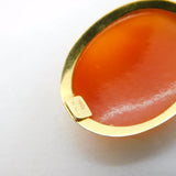 18ct Yellow Gold Mounted Putti Cherub Shell Cameo Pendant Vintage c1970