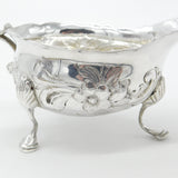 George II Sterling Silver Duck Crest Floral Sauce Boat c1745 London Antique
