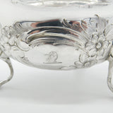 George II Sterling Silver Duck Crest Floral Sauce Boat c1745 London Antique