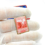 Edwardian Sterling Silver & Enamel Austrian 60 Heller Stamp Antique c1908