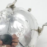 George II Sterling Silver Duck Crest Floral Sauce Boat c1745 London Antique