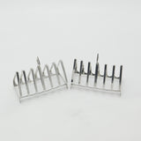 Pair of Sterling Silver Modernist Six-Bar Toast Racks 1931 Birmingham Antique